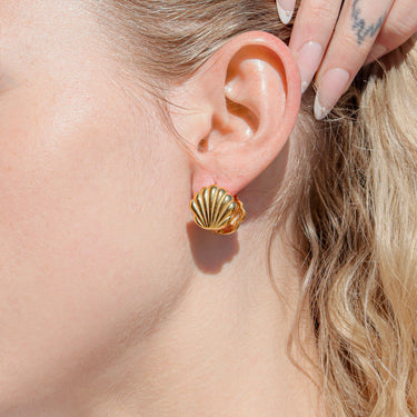 Ocean Baby Stud Earrings -18KT Gold Plated