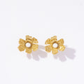 Floral Essence Stud Earrings -18KT Gold Plated