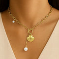 Pearldrop Shell Pendant -18KT Gold Plated