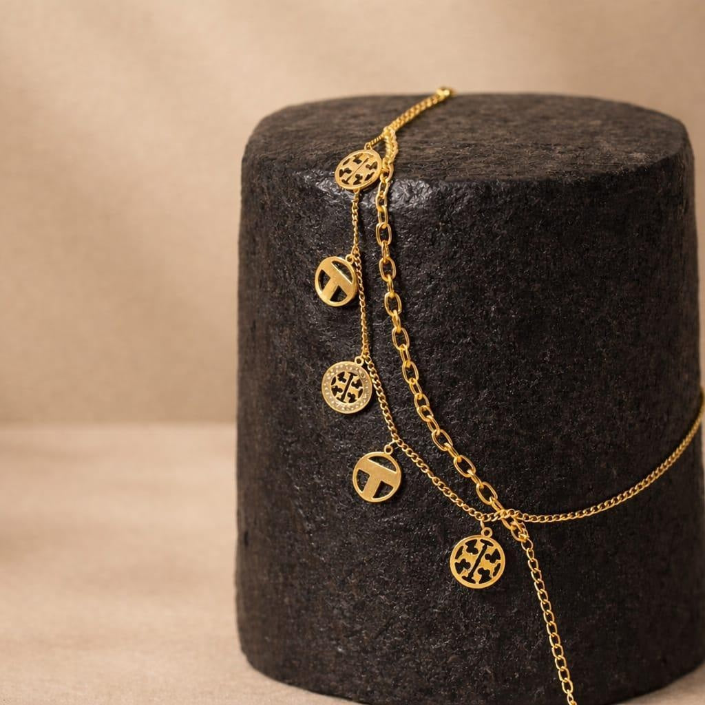 Theia Luxe Charm Bracelet - 18KT Gold Plated