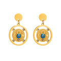 Solara Amulet Drop Earrings - 18KT Gold Plated