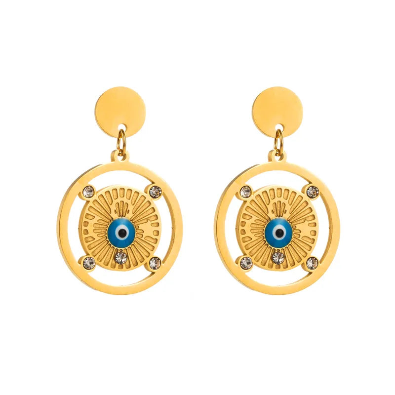 Solara Amulet Drop Earrings - 18KT Gold Plated