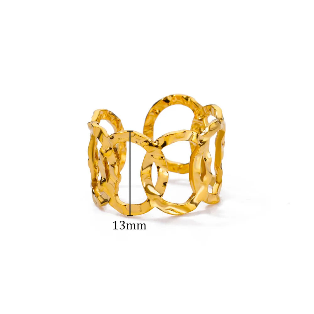 Aura Sculpt Ring -18KT Gold Plated