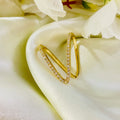 Vanki Cubic Zirconia Studded Ring - 18KT Gold Plated