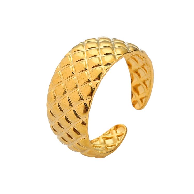 Geometric Style Statement Ring - Demifine 18KT Gold Plated