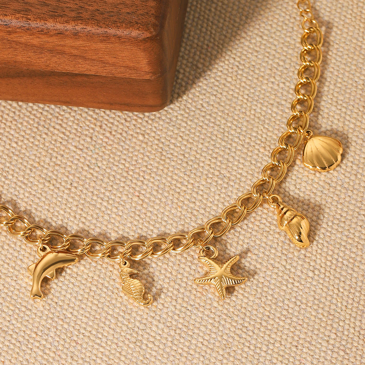 Water Baby Charms Bracelet -18KT Gold Plated