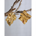 Assymetric stud Earring - Demifine 18KT Gold Plated
