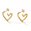 broken heart hoop Earring - Demifine 18KT Gold Plated