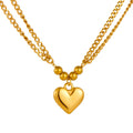 Multilayer Heart Pendant Chain - Demifine 18KT Gold Plated
