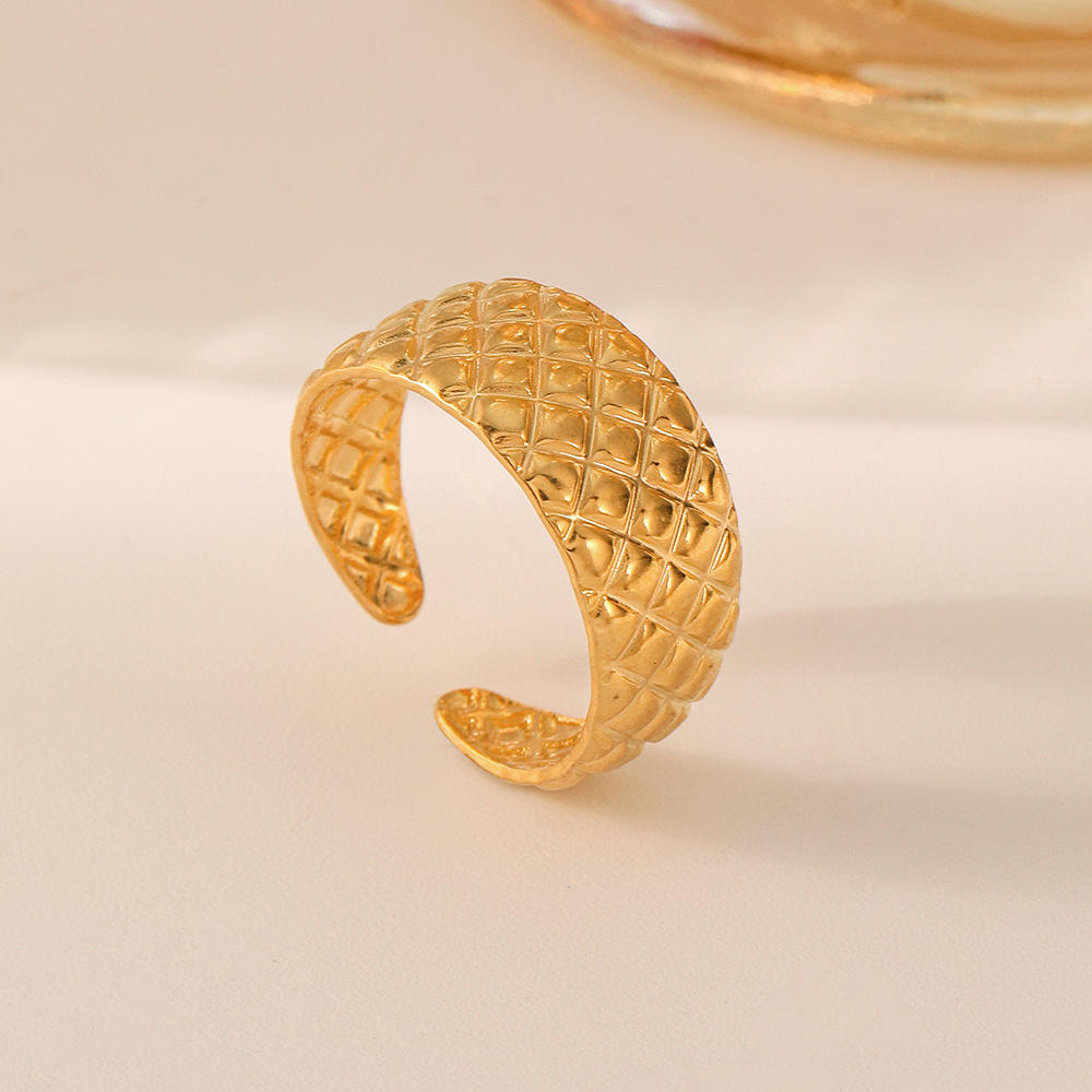 Geometric Style Statement Ring - Demifine 18KT Gold Plated