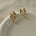 Big Pookie Bow Statement Earrings - Demifine 18KT Gold Plated