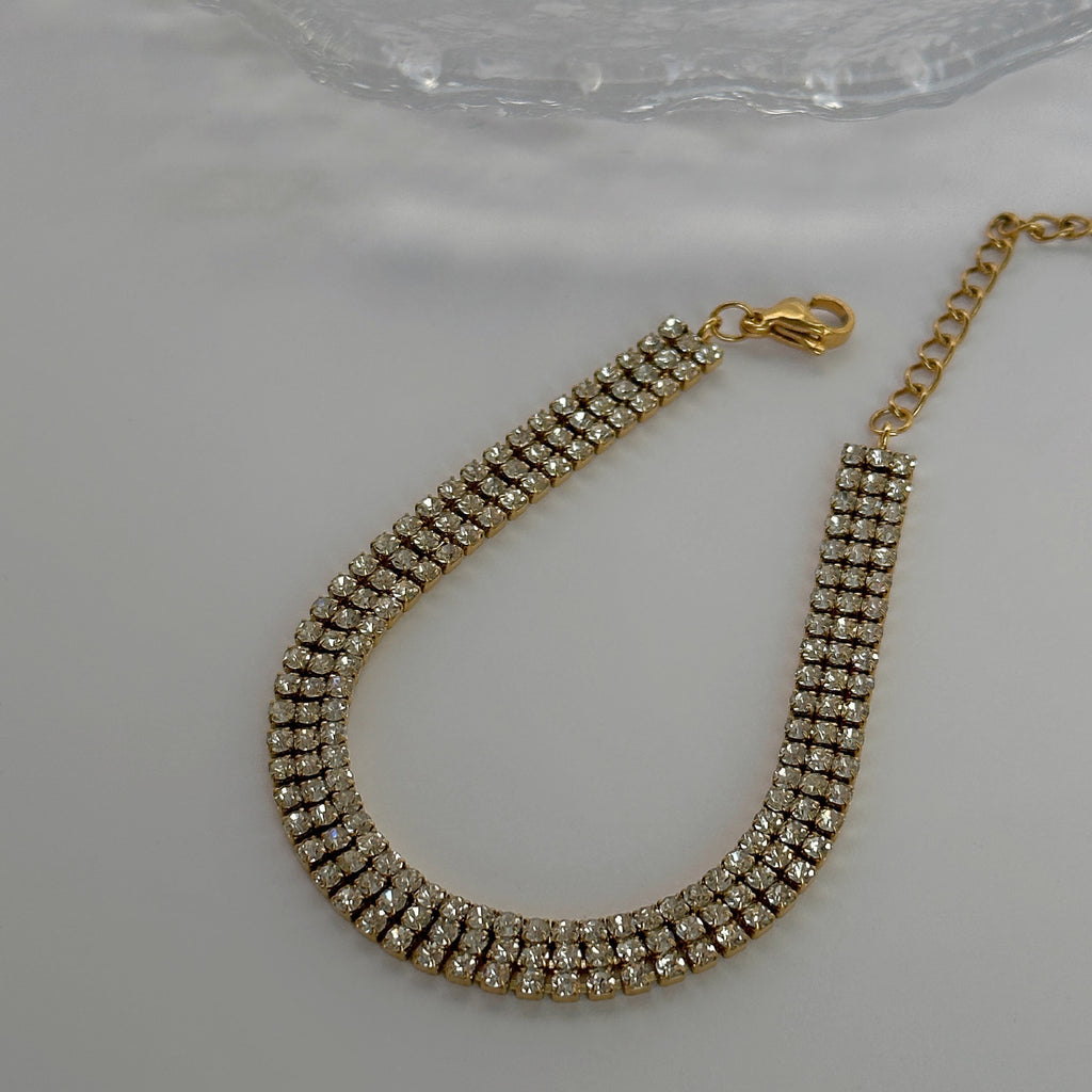 Diamond Princess Bracelet -18KT Gold Plated