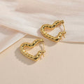 Shape My Heart Gold Plated Antitarnish Hoop Earring