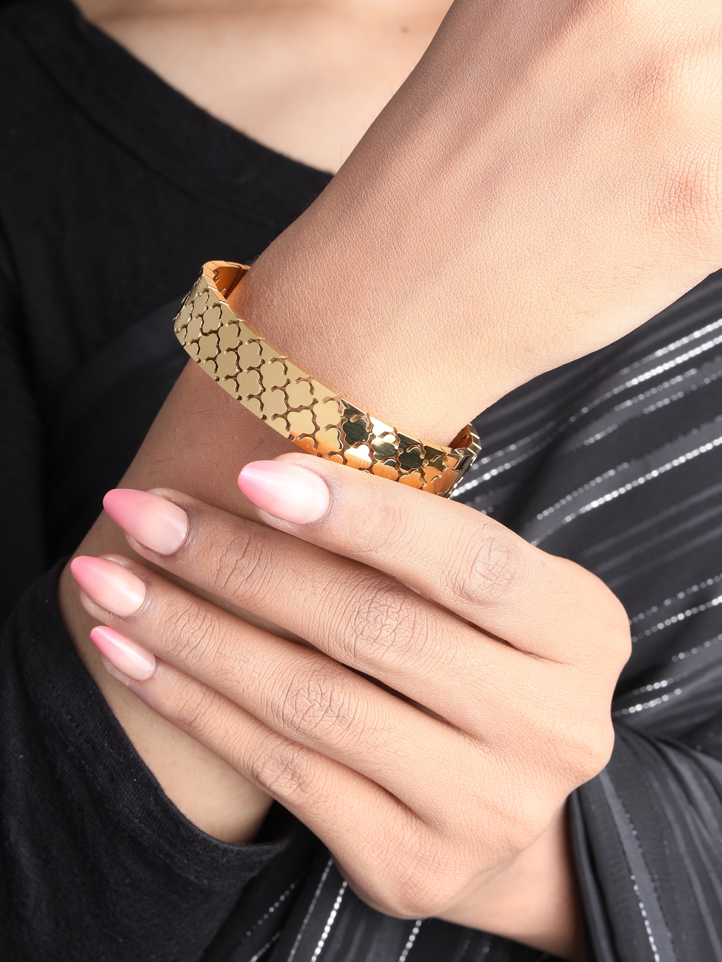 Moroccan Era Statement Cuff Bracelet - Demifine 18KT Gold Plated