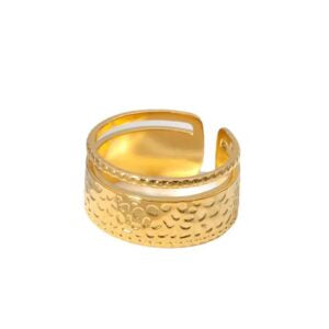 Gold Wrap Statement Ring- Demifine 18KT Gold Plated
