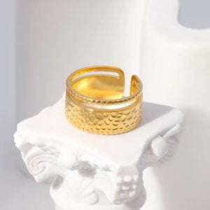 Gold Wrap Statement Ring- Demifine 18KT Gold Plated