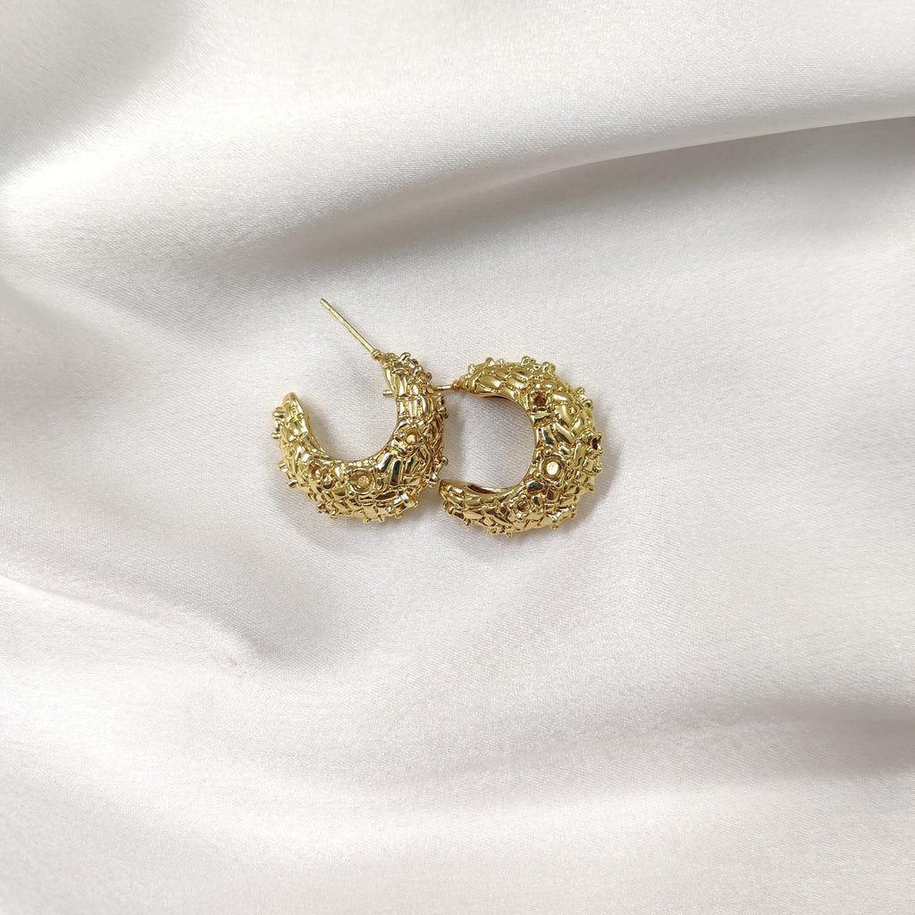 Moonshine Stud Earrings -18KT Gold Plated