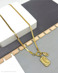 Celestial Luna, Hamsa Hand Charms Pendant Chain - Demifine 18KT Gold Plated