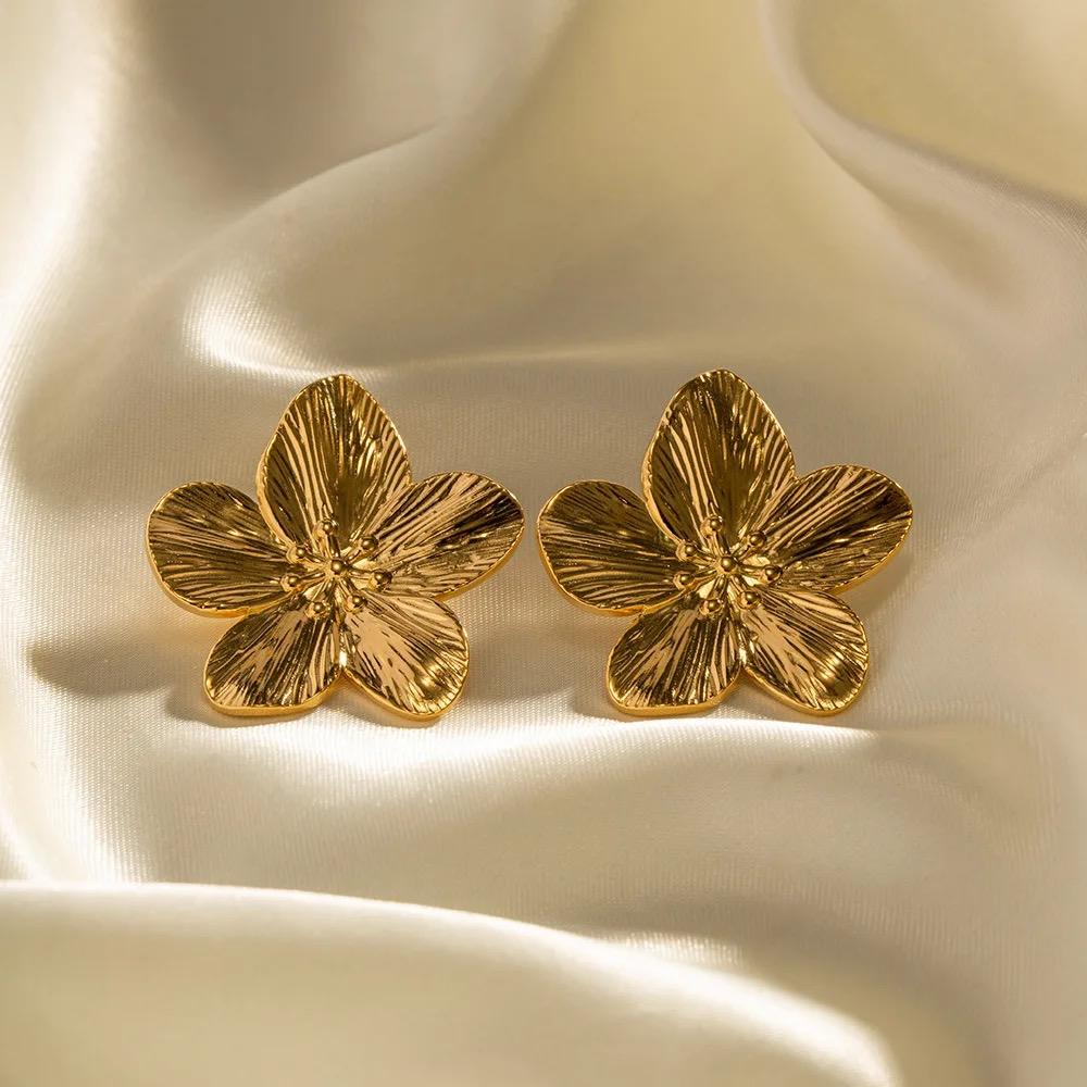 Floral Statement Earring - Demifine 18KT Gold Plated
