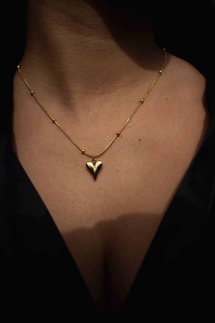 Dainty Heart Pendant - Demifine 18KT Gold Plated