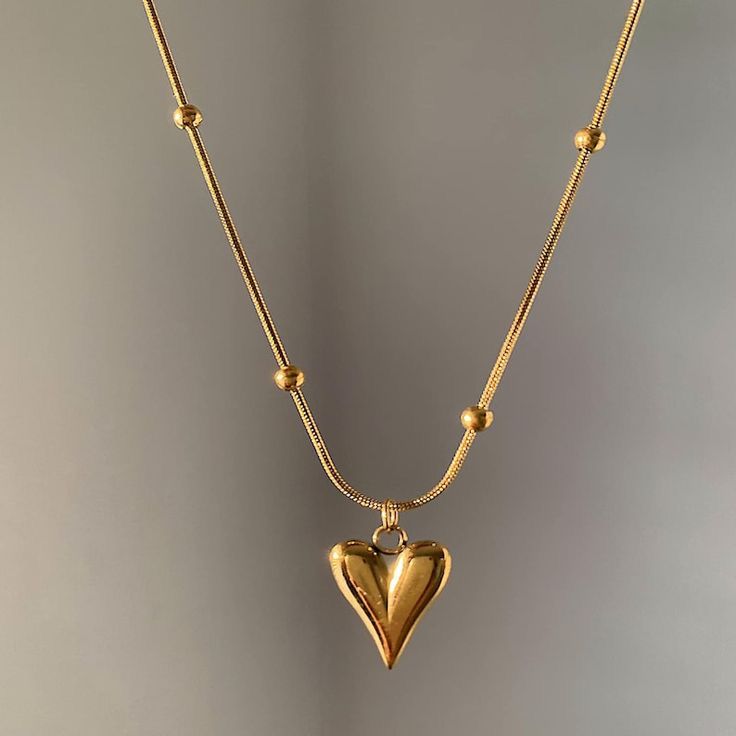 Dainty Heart Pendant - Demifine 18KT Gold Plated