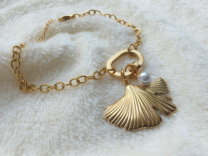 Flower Petal Charm Bracelet - Demifine 18KT Gold Plated