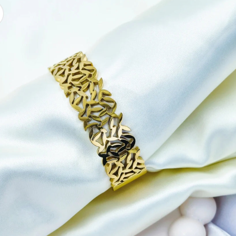 Botanica Cuff Bracelet -18KT Gold Plated