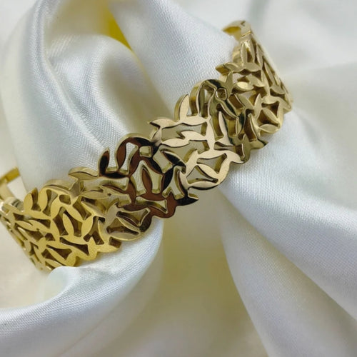 Botanica Cuff Bracelet -18KT Gold Plated