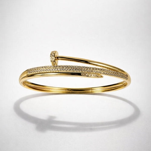 Cartier Inspired Nail Bracelet -18KT Gold Plated