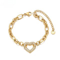 Heart of Diamond Bracelet - Demifine 18KT Gold Plated