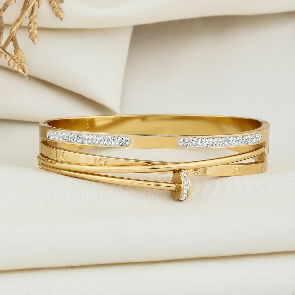 Baddass Woman Nail Cuff Bracelet -18KT Gold Plated