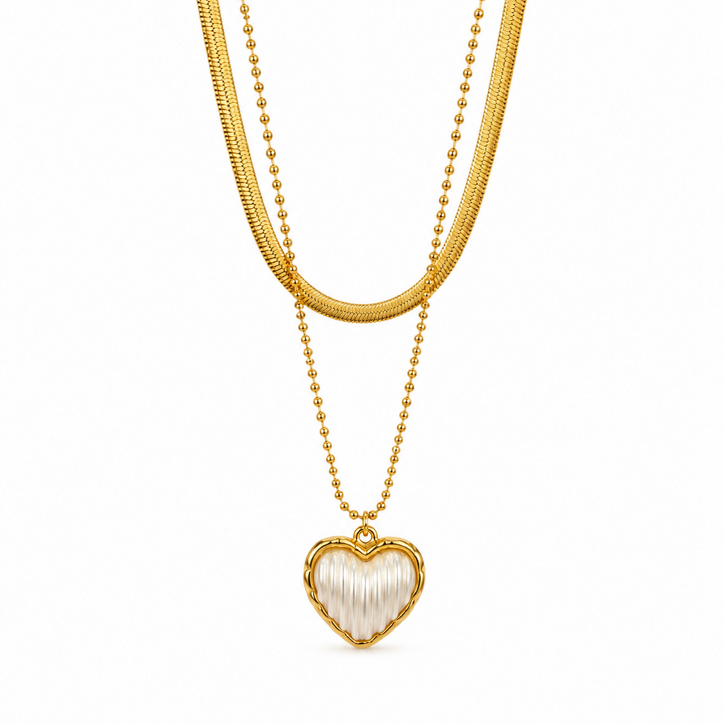 Lumière Heart Pendant - 18KT Gold Plated