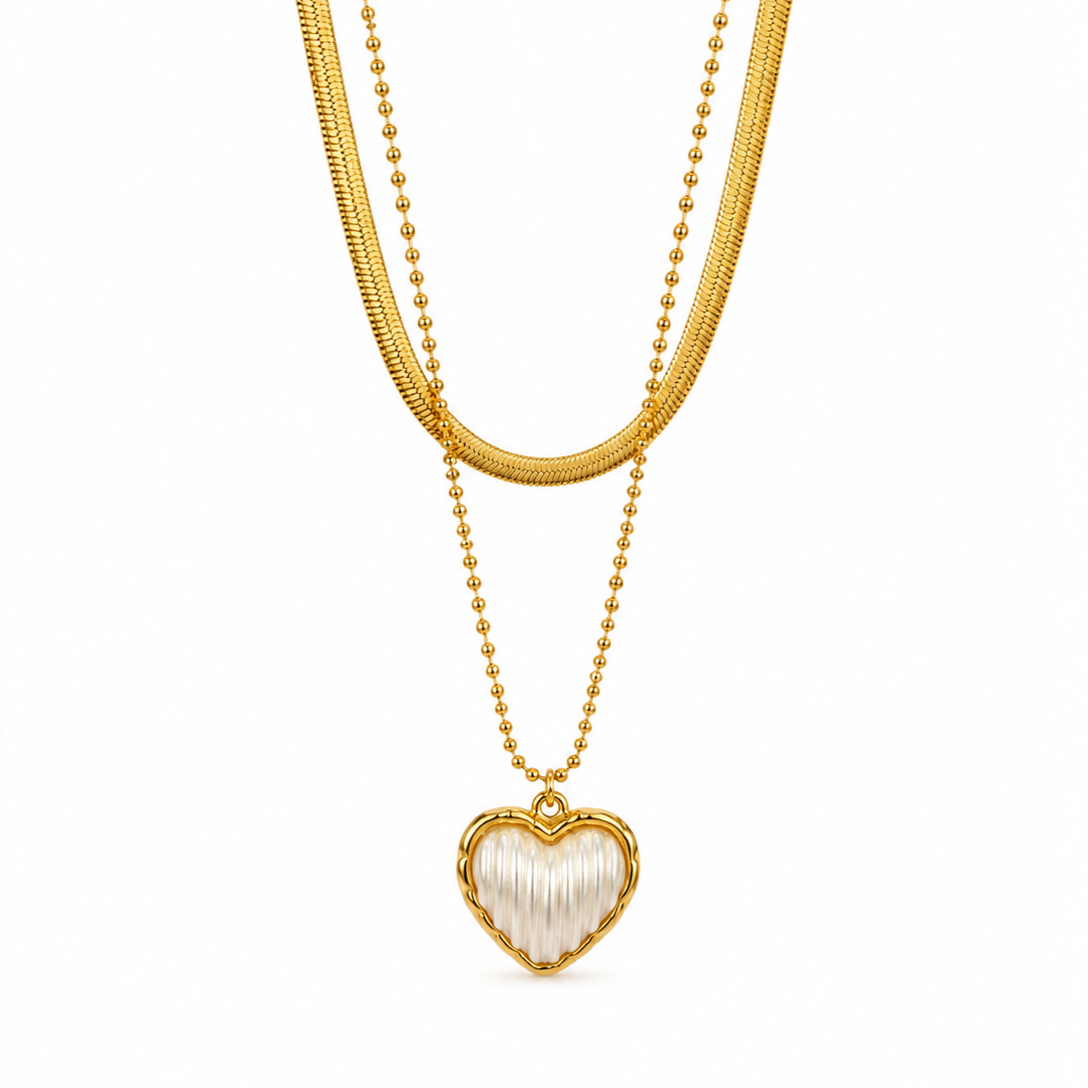 Lumière Heart Pendant - 18KT Gold Plated