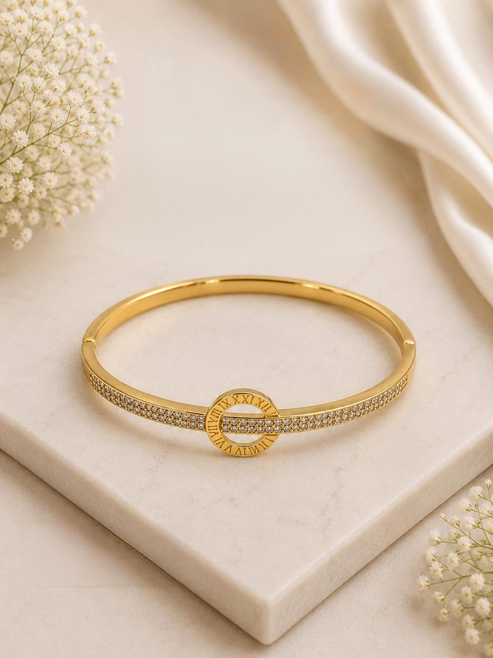 The Infinity Dial Cuff Bracelet - 18KT Gold Plated
