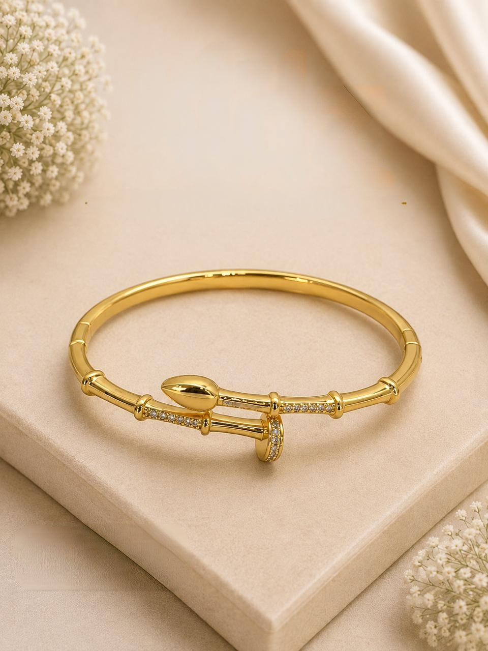 Artemis Nail Cuff Bracelet -18KT Gold