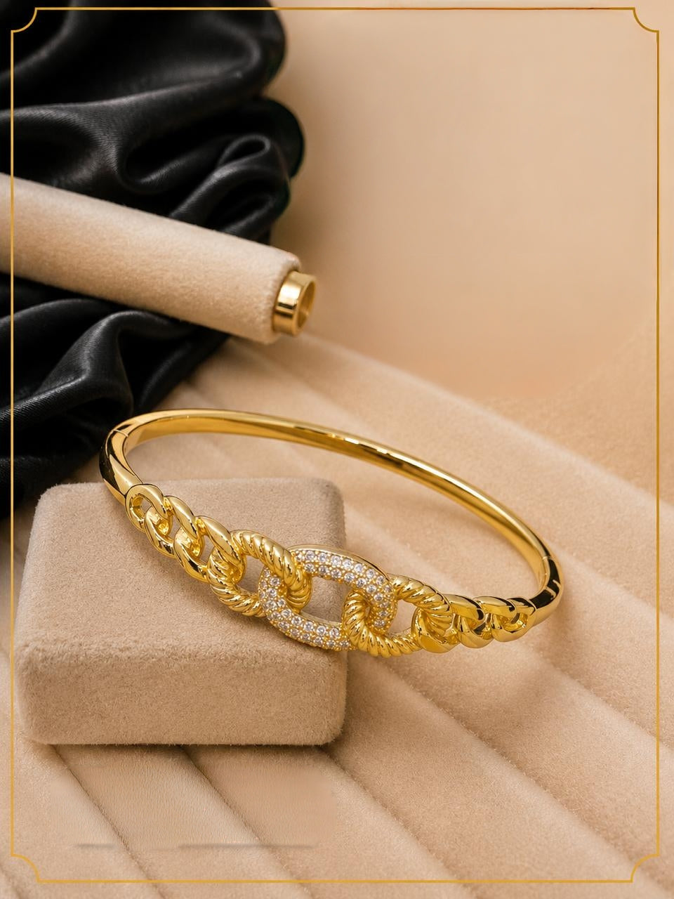 Aurelia Link Cuff Bracelet -18KT Gold Plated