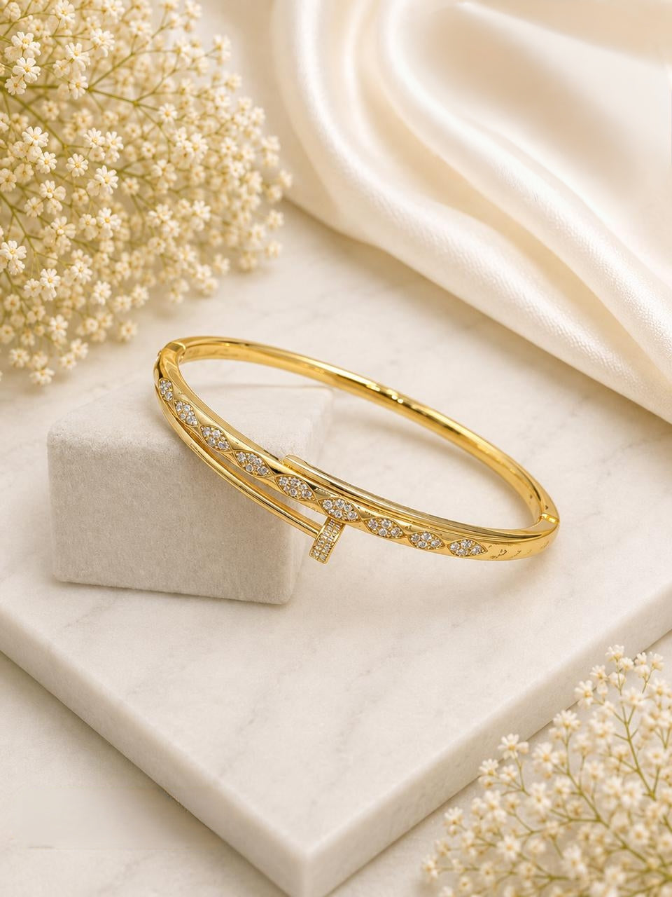 Celeste Nail Cuff Bracelet -18KT Gold Plated