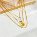 Delicate Heart Multilayer Pendant -18KT Gold Plated