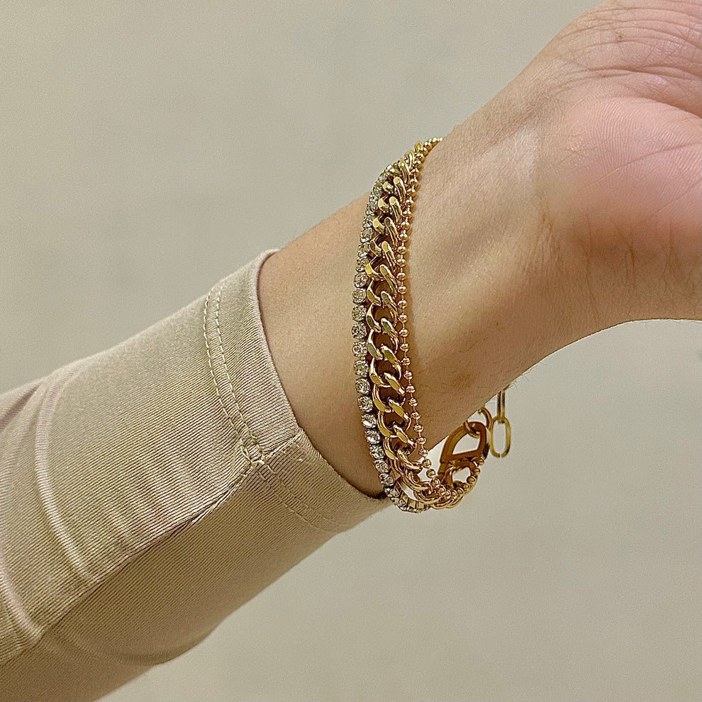 The Trinity Band Bracelet - 18KT Gold Plated