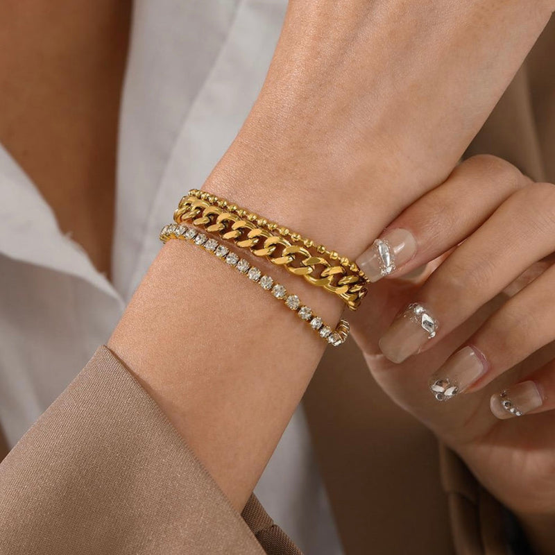 The Trinity Band Bracelet - 18KT Gold Plated