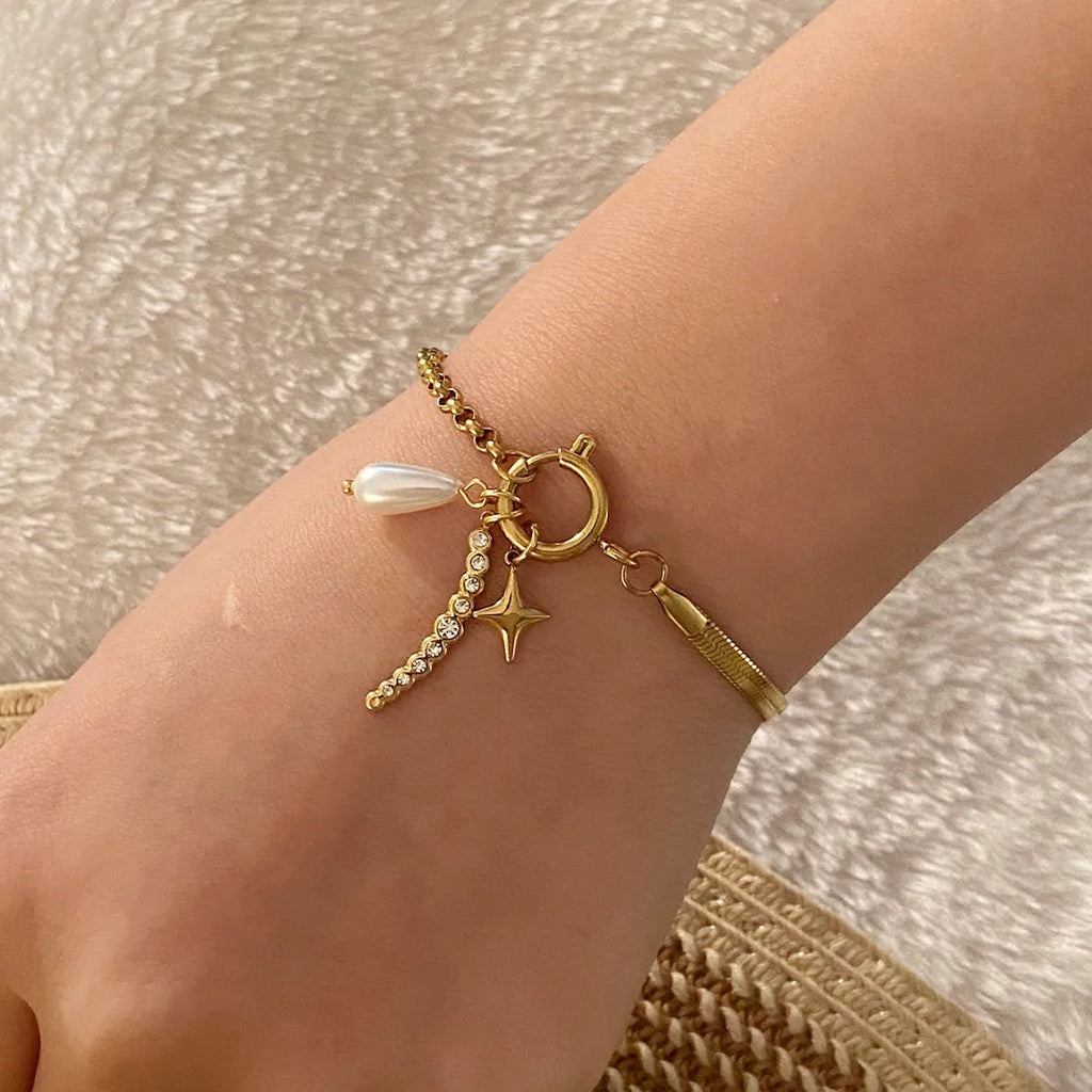 You're a Star Charms Bracelet- Demifine 18KT Gold Plated
