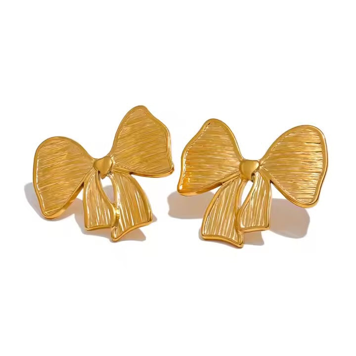 Pookie Bow Earring - Demifine 18KT Gold Plated