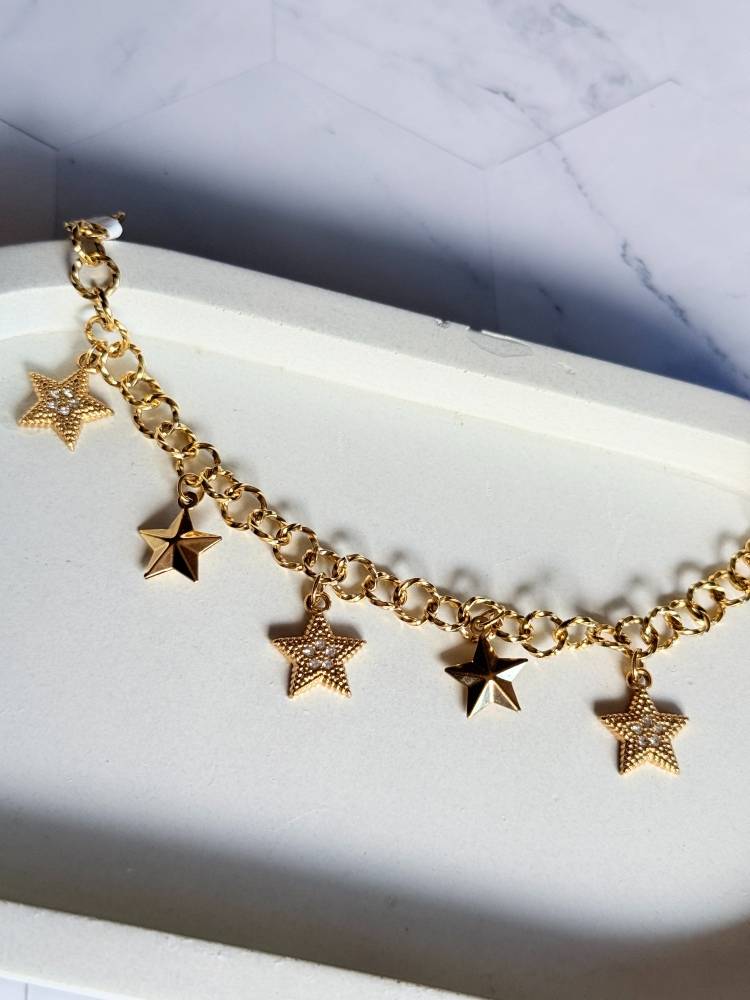 Celestial Dreams Multicharm Bracelet - Demifine 18KT Gold Plated