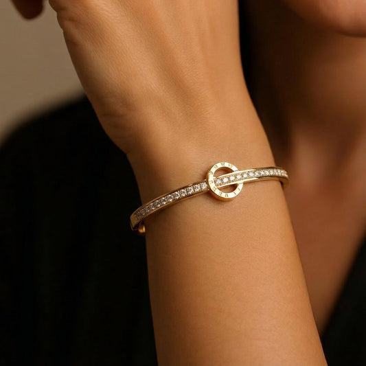 The Infinity Dial Cuff Bracelet - 18KT Gold Plated