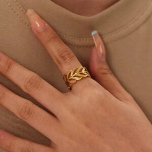 Leafy Affair Statement Ring - Demifine 18KT Gold Plated