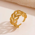 Leafy Affair Statement Ring - Demifine 18KT Gold Plated