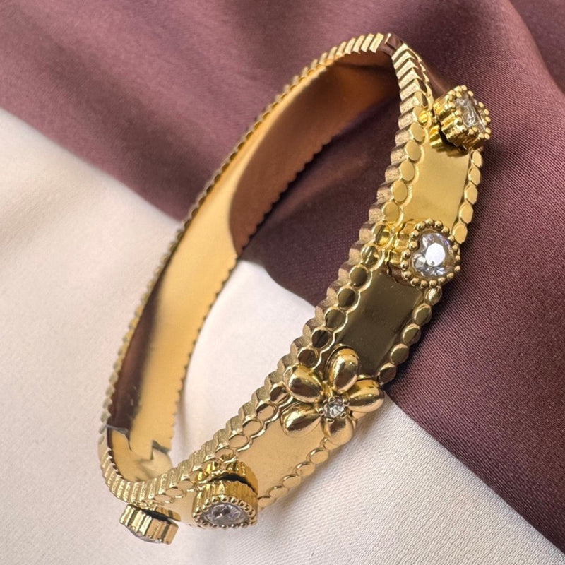 Heart on My Sleeves Cuff Bracelet - Demifine 18KT Gold Plated