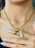 Clover luck Multicharm Pendant - 18KT Gold Plated