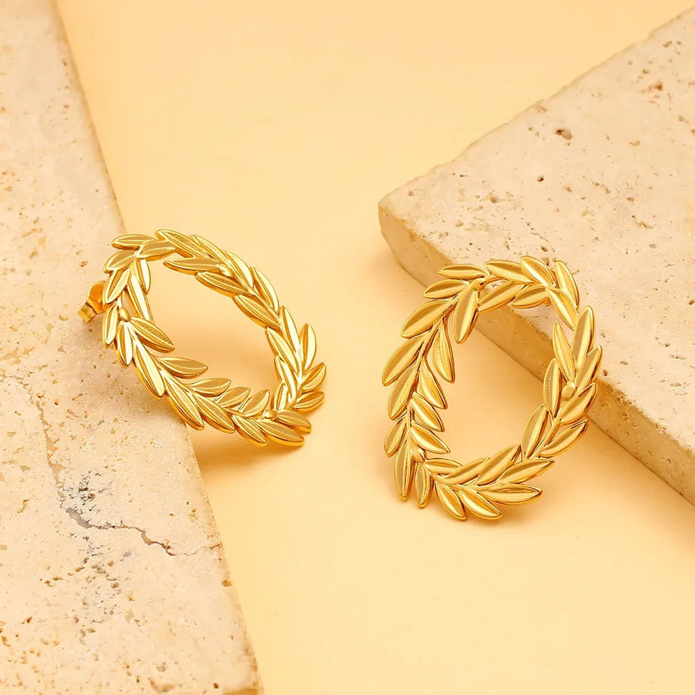 Floral Hoop Earring - Demifine 18KT Gold Plated