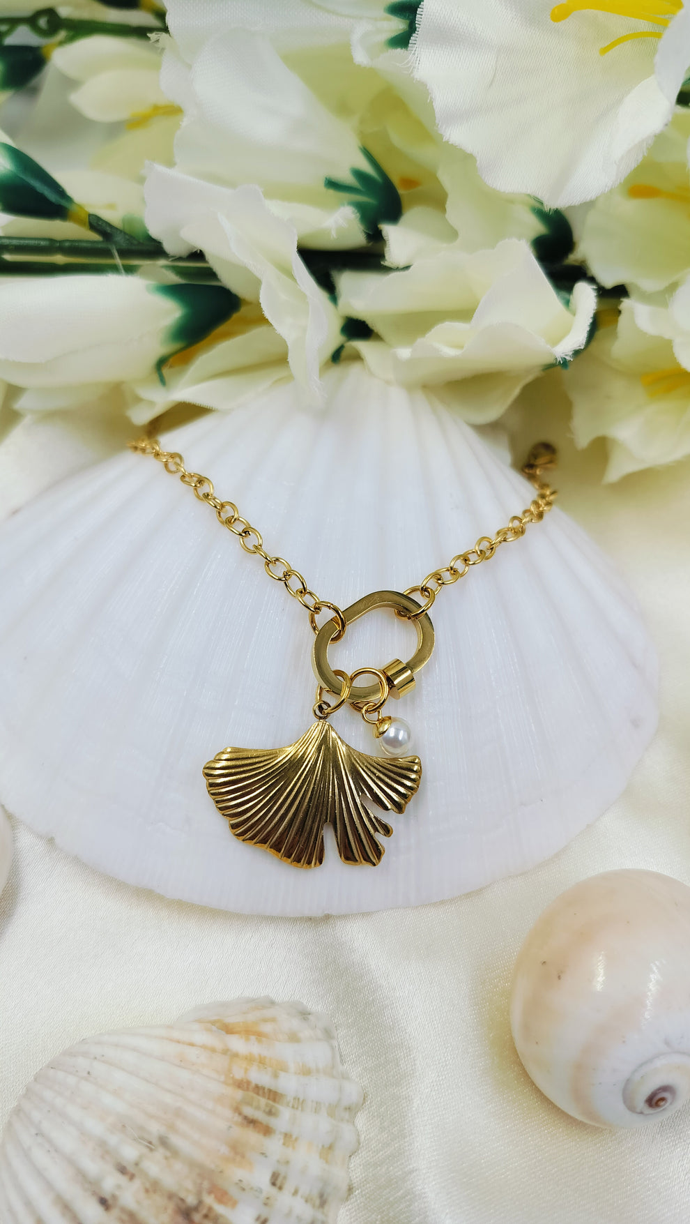 Enchanting Petal Pendant Chain - Demifine 18KT Gold Plated